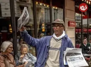 تصاویر| تقدیر از آخرین روزنامه فروش دوره گرد فرانسه / «علی اکبر» نشان شوالیه گرفت