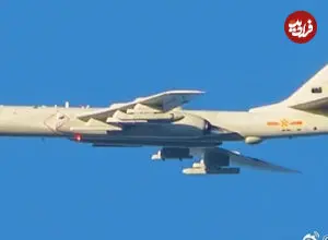 عکس| بمب‌افکن H-6 چین با غلاف اخلالگر بزرگ جدید رؤیت شد