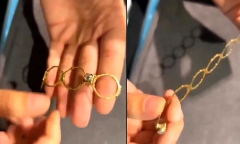 ( ویدیو) انگشتری به شکل دستبند از قرن نوزدهم 