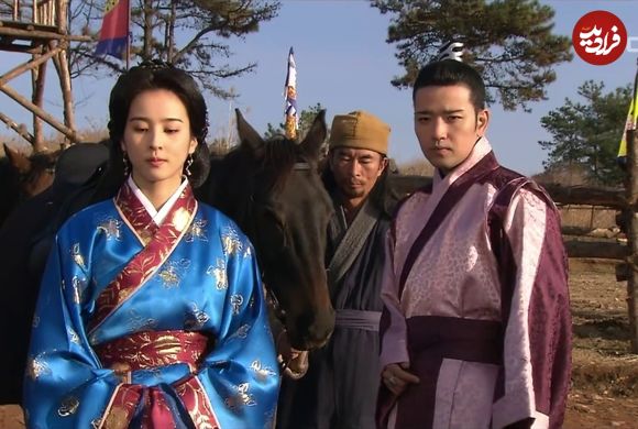 عکس| سفر در زمان؛ «سوسانو» در کنار دو اسب پونی در پشت صحنه سریال جومونگ؛ 20 سال قبل