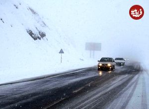 (ویدئو) تصاویر ارتفاع برف جاده اسالم به خلخال 