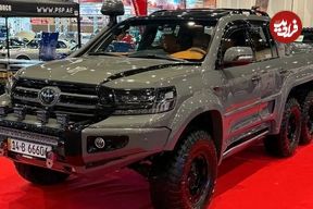 تصاویر؛ پیکاپ لندکروزر تویوتا با 6 چرخ