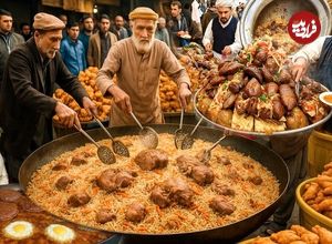 ببینید| غذای خیابانی در افغانستان؛ پخت بریانی، مرغ کبابی و کابلی پلو در کابل