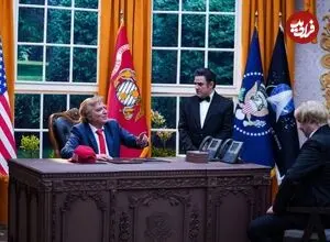 عکس| تقابل رشید با ترامپ!