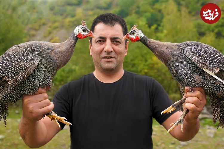 ببینید؛ غذای روستایی در آذربایجان؛ کباب مرغ شاخدار در تنور
