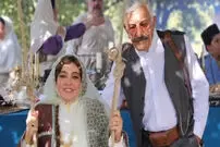 عکس| قاب دونفره رزیتا غفاری و رضا کیانیان در حاشیه سریال بامداد خمار