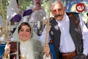 عکس| قاب دونفره رزیتا غفاری و رضا کیانیان در حاشیه سریال بامداد خمار