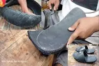 ببینید| نحوه ساخت یک صندل زیبا و محکم با لاستیک قدیمی موتورسیکلت