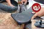 ببینید| نحوه ساخت یک صندل زیبا و محکم با لاستیک قدیمی موتورسیکلت