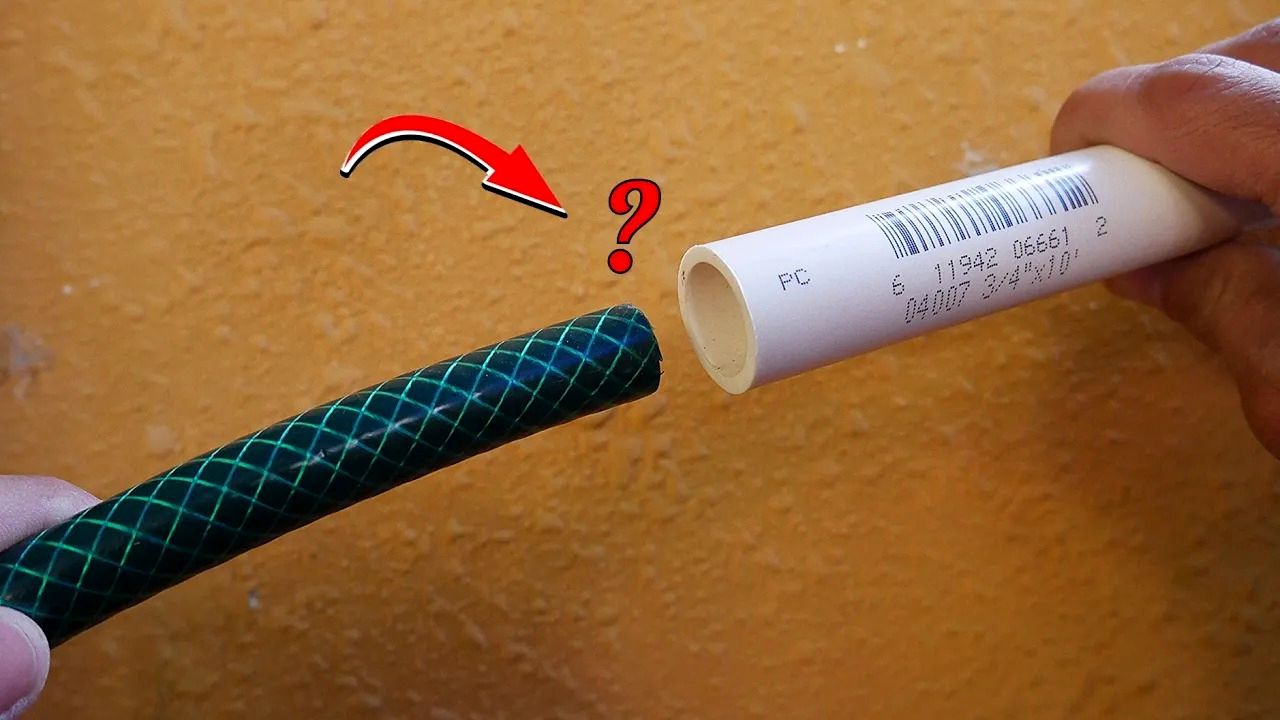 (ویدئو) چگونه شلنگ را بدون نیاز به شیر آب به لوله PVC وصل کنیم؟
