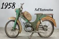 ببینید؛ نحوه بازسازی کامل، تعمیر و رنگ آمیزی یک موتور سیکلت قدیمی مدل 1958 