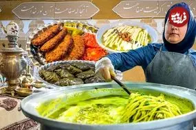 ببینید| غذای خیابانی در ایران؛ پخت کوفته، دلمه، آش و ماکارونی در مشهد