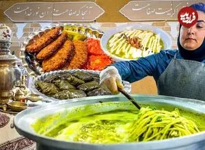 ببینید| غذای خیابانی در ایران؛ پخت کوفته، دلمه، آش و ماکارونی در مشهد