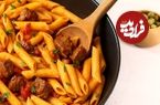 طرز تهیه ماکارونی با گوشت تکه‌ای و ته‌دیگ سیب‌زمینی