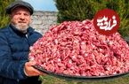 ببینید؛ غذای روستایی در آذربایجان؛ پخت یک غذای سنتی با دل مرغ و سبزیجات