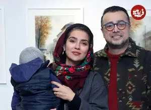 عکس| حضور خانوادگی سپند امیرسلیمانی در نمایشگاه همسر امیرعلی نبویان 