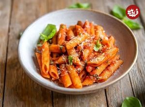 طرز تهیه پاستا گوجه‌ای بدون گوشت و مرغ؛ طعم جدید پاستا