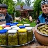 ببینید| غذای روستایی در آذربایجان؛ تهیه دلمه و ترشی برگ مو