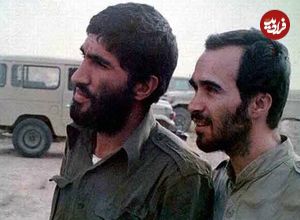 عکس؛ سفر در زمان؛ «شهید خرازی، بروجردی و احمد کاظمی» کنار سفره شام؛ دهه 60