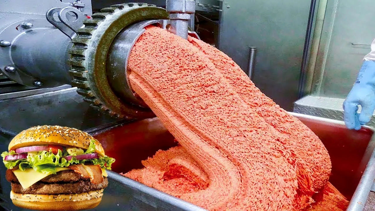 (ویدئو) نحوه تولید میلیون ها همبرگر در کارخانه مک دونالد آمریکا 