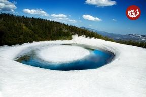 دریاچۀ شگفت‌انگیز ژاپنی که دو هفته در هر سال به «چشم اژدها» تبدیل می‌شود 
