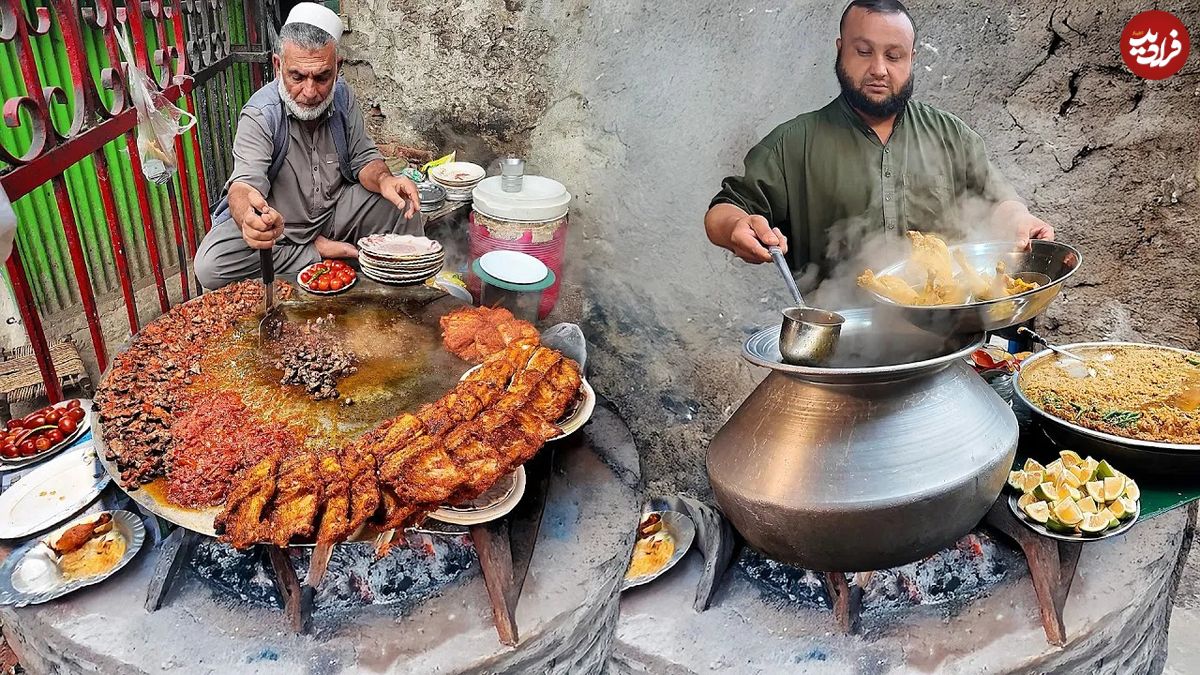 (ویدئو) غذای خیابانی در افغانستان؛ پخت جگر و چپلی کباب در کابل