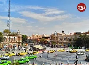 عکس| سفر به ایران قدیم؛ یک میدان خاکی با حوض در تهران در دوران قاجار