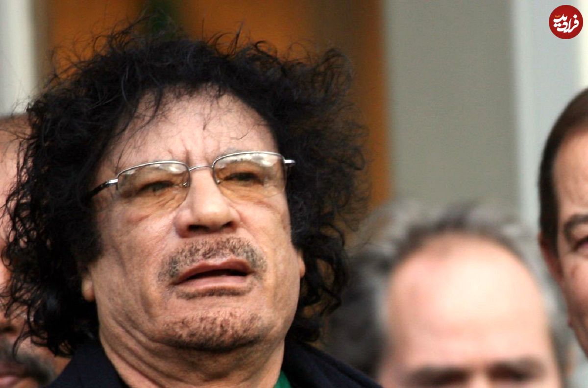 عکس| سفر در زمان؛ «معمر قذافی» و پسرش در سازمان ملل؛ دو سال قبل کشته شدن