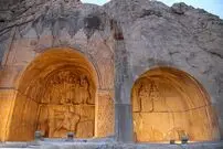 (عکس) تصویری قدیمی و دیده نشده از طاق‌بستان کرمانشاه 