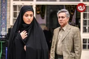 عکس| سفر در زمان؛ سلفی «ریحانه پارسا و مهدی سلطانی» در پشت صحنه سریال پدر؛ سال 97