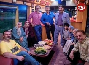 عکس؛ سفر زمان؛ «جبلی، رئیس صدا و سیما» در «کمپر ارسطو» در کنار «نقی معمولی»