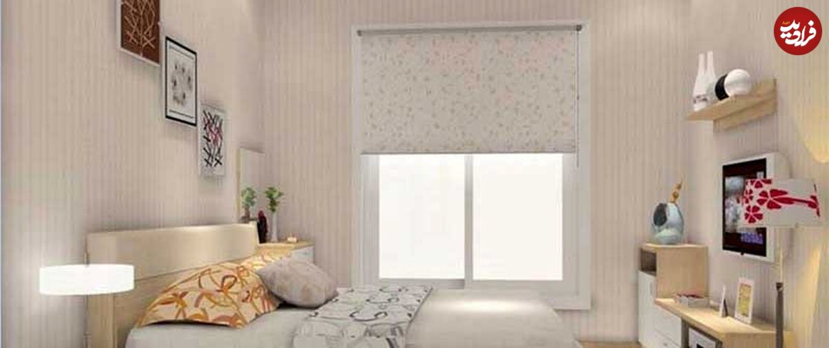 (تصاویر) ایده های جذاب و ساده برای دیزاین اتاق خواب کوچک