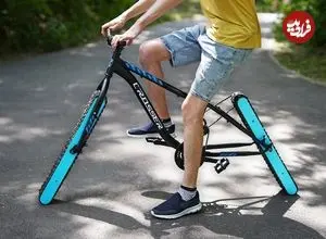 ببینید| مراحل طراحی و ساخت دوچرخه بدون چرخ به روش یوتیوبر خلاق کانادایی