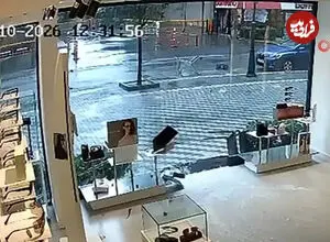 ببینید| لحظه خرد شدن شیشه‌های عینک‌فروشی