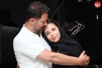 (عکس) قاب عاشقانه «نفس و پژمان بازغی» در پشت صحنه سریال جدیدشان