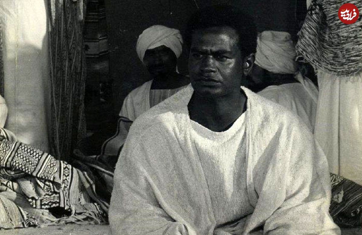 عکس؛ سفر در زمان؛ «بلال حبشی» در پشت صحنه فیلم محمد رسول الله؛ سال 1354