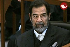 عکس| سفر در زمان؛ «صدام حسین» در حال گفتگو با خبرنگار مجله تایم در بغداد؛ سال 1361