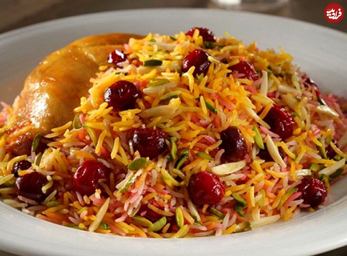 طرز تهیه آلبالو پلوی مجلسی با مرغ