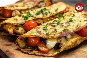 ببنیید؛ طرز تهیه کرپ بادمجان با مرغ و گوجه گیلاسی توسط آشپز ایتالیایی