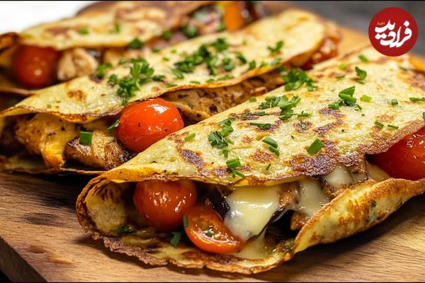 ببنیید؛ طرز تهیه کرپ بادمجان با مرغ و گوجه گیلاسی توسط آشپز ایتالیایی