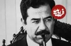 عکس| سفر به گذشته؛ صدام حسین در سنگر نیروهای بعثی؛ دهه 60 شمسی