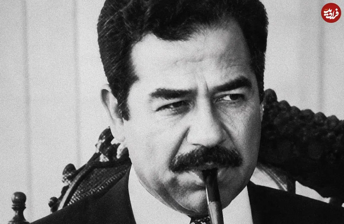 عکس| سفر به گذشته؛ صدام حسین در سنگر نیروهای بعثی؛ دهه 60 شمسی