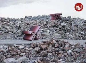 تصاویر| چگونه ضایعات ساختمانی به صندلی های مدرن تبدیل می شوند؟