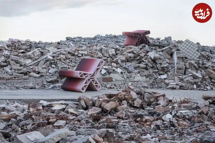تصاویر| چگونه ضایعات ساختمانی به صندلی های مدرن تبدیل می شوند؟