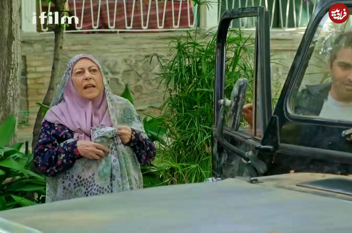 عکس| سفر در زمان؛ «بی بی» در اتاق گریم سریال بچه مهندس 3؛ سال 1399