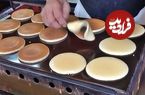 ببینید؛ غذای خیابانی در ژاپن؛ پخت پنکیک نرم و خوشمزه دورایاکی در توکیو 