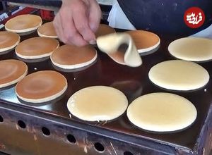 ببینید؛ غذای خیابانی در ژاپن؛ پخت پنکیک نرم و خوشمزه دورایاکی در توکیو 