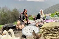 ببینید| غذای روستایی در ایران؛ پخت نان تافتون و سیب زمینی زغالی در روستایی کوهستانی