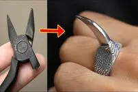 (ویدئو) این استاد ماهر آلمانی یک انبردست شکسته را به یک انگشتر زیبا تبدیل کرد