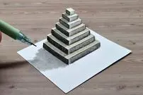 ببینید| به همین سادگی یک نقاشی 3 بعدی از هرم پلکانی مایاها بکشید!